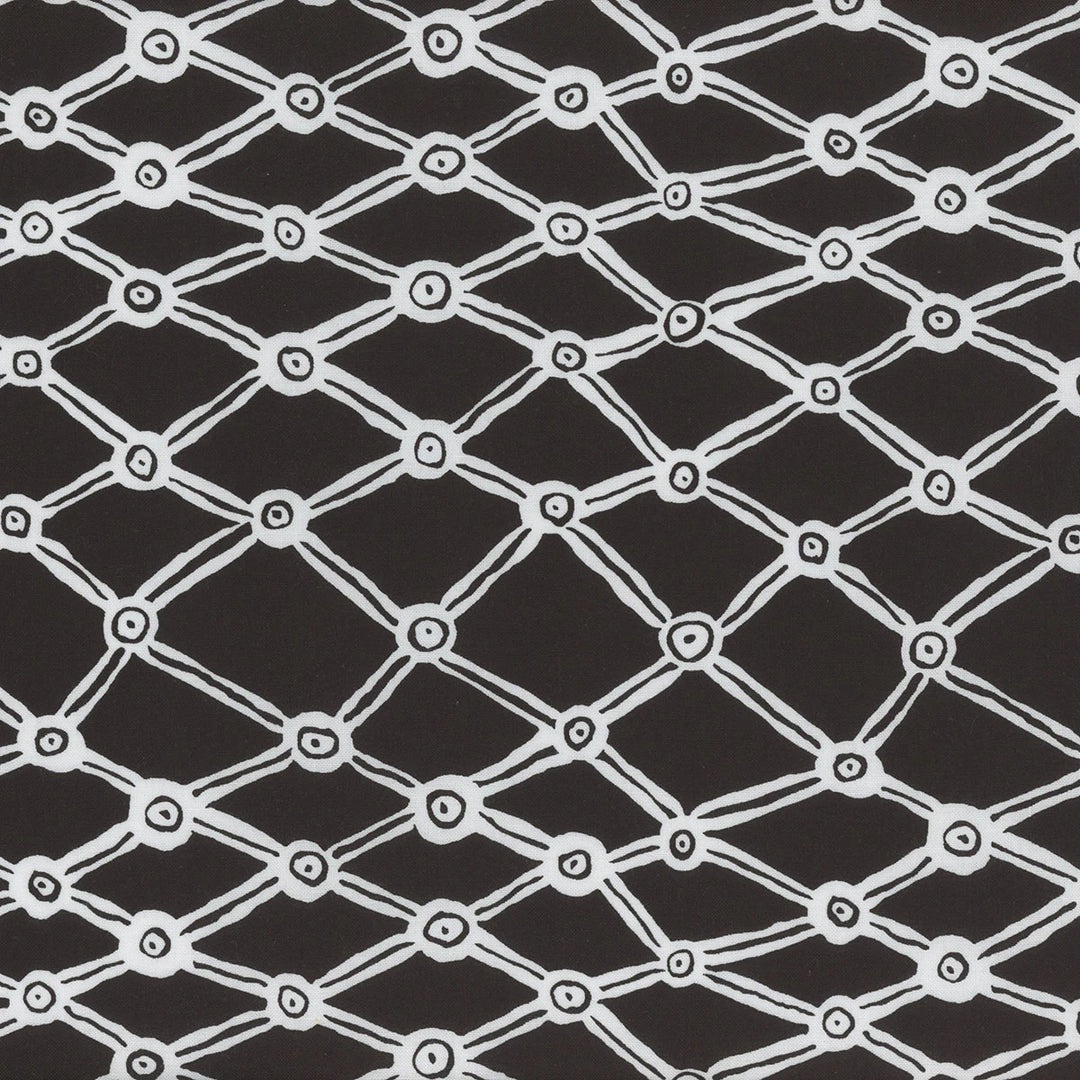 Free Spirit Fabrics - Kaffe Fassett, Nets, Black & White || SOLD BY THE HALF YARD