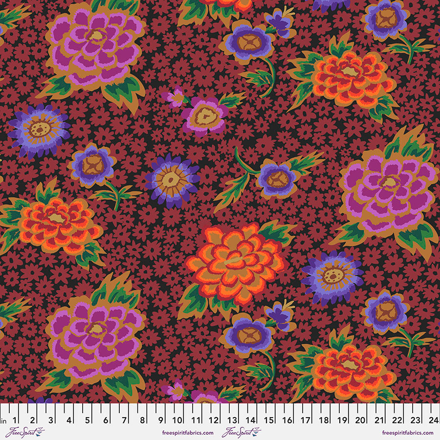 Free Spirit Fabrics - Kaffe Fassett Collective February 2022, Charlotte, Dark || SOLD BY THE HALF YARD