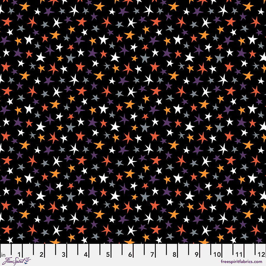 Free Spirit Fabrics - Spellbound, Twilight Zone, Black (GLOW) || SOLD BY THE HALF YARD