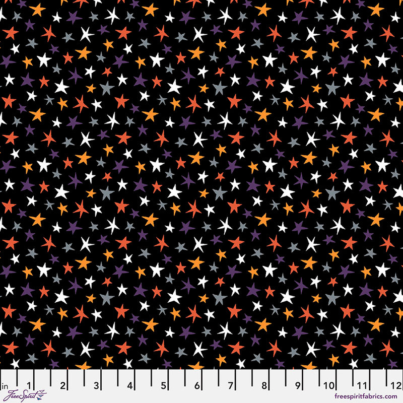 Free Spirit Fabrics - Spellbound, Twilight Zone, Black (GLOW) || SOLD BY THE HALF YARD