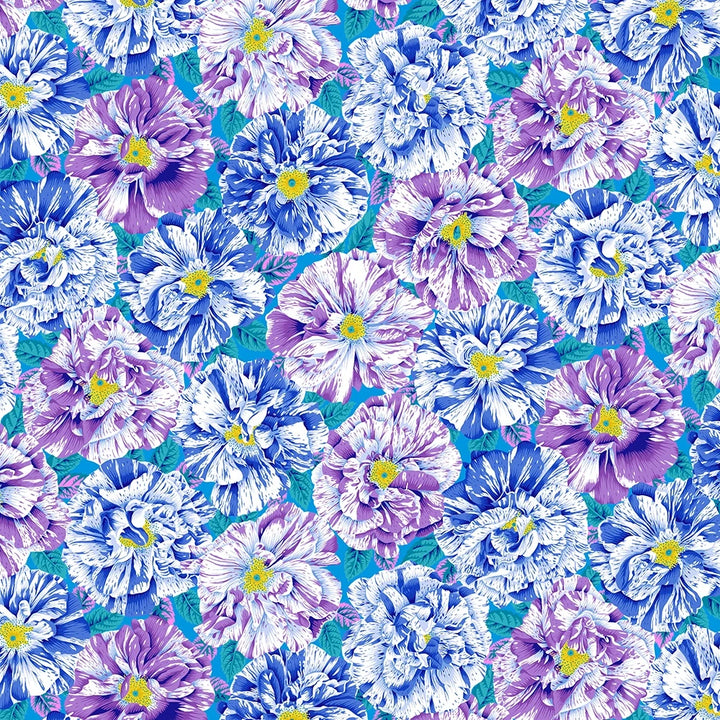 Free Spirit Fabrics - Kaffe Fassett, Bouffant, Blue || SOLD BY THE HALF YARD