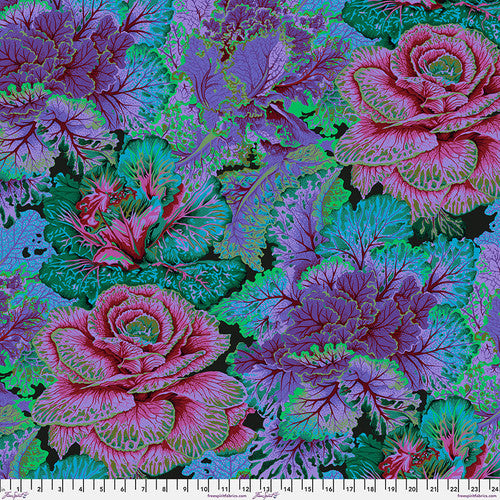 Free Sprit Fabrics - Kaffe Fassett Collective August 2023, Curly Kale, Dark || SOLD BY THE HALF YARD