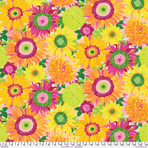Free Spirit Fabrics - La Dolce Vita, Sunflowers, Multi || SOLD BY THE HALF YARD