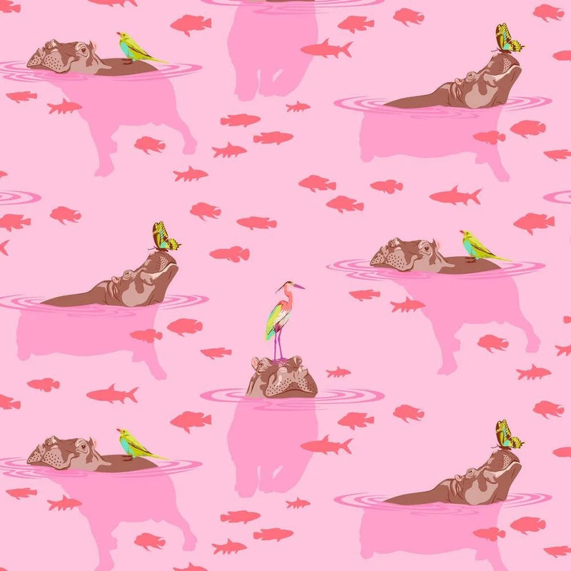 Free Spirit Fabrics - Tula Pink, Everglow, My Hippos Don&