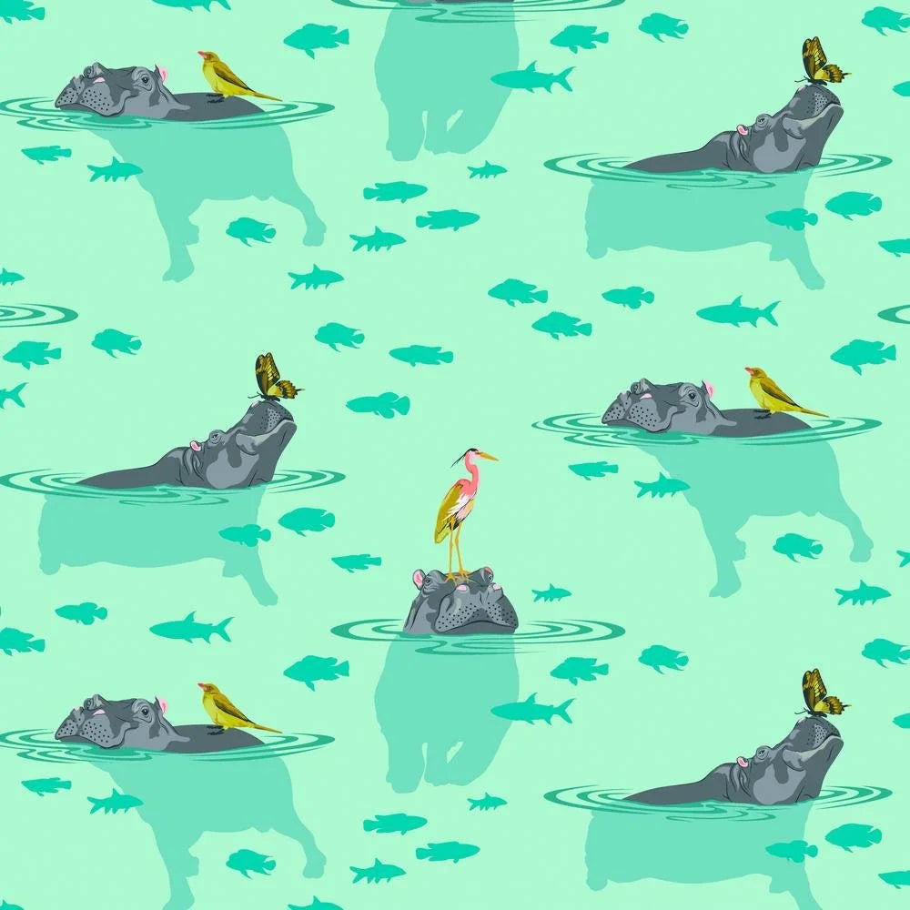 Free Spirit Fabrics - Tula Pink, Everglow, My Hippos Don't Lie, Spirit || SOLD BY THE HALF YARD