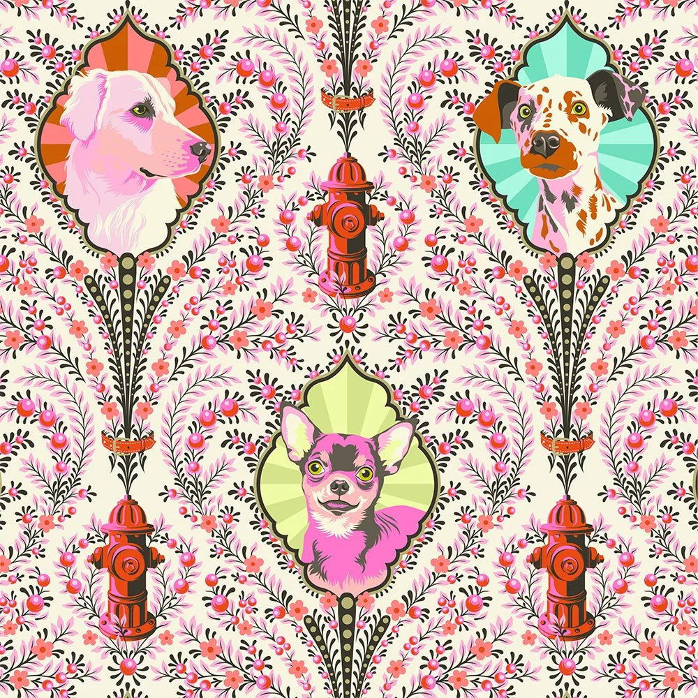 Free Spirit Fabrics - Tula Pink, Besties, Puppy Dog Eyes, Blossom || SOLD BY THE HALF YARD