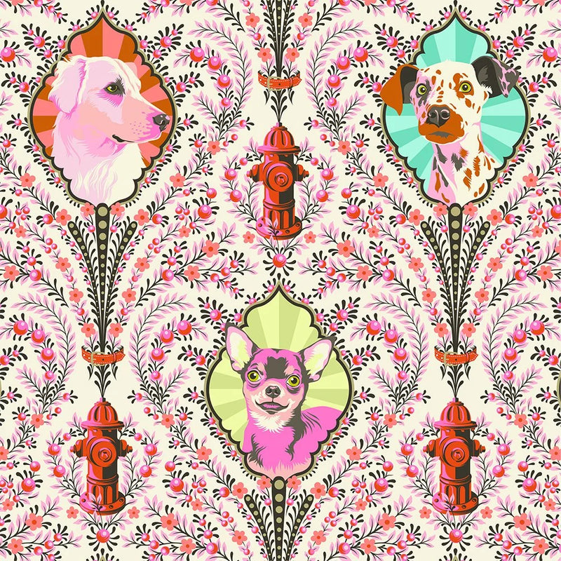Free Spirit Fabrics - Tula Pink, Besties, Puppy Dog Eyes, Blossom || SOLD BY THE HALF YARD