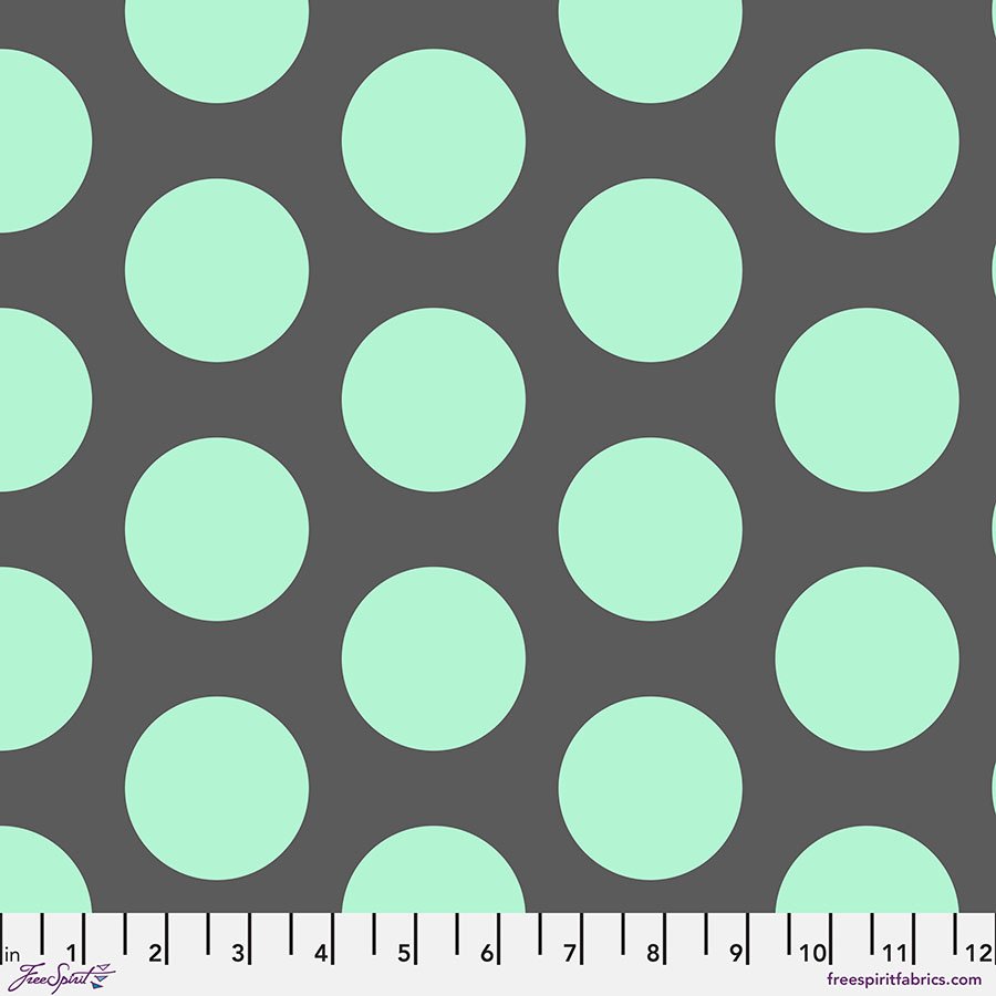 Free Spirit Fabrics - Tula Pink, ROAR!, Dinosaur Eggs, Storm || SOLD BY THE HALF YARD