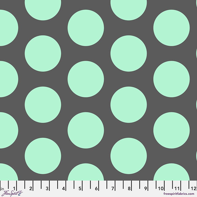 Free Spirit Fabrics - Tula Pink, ROAR!, Dinosaur Eggs, Storm || SOLD BY THE HALF YARD