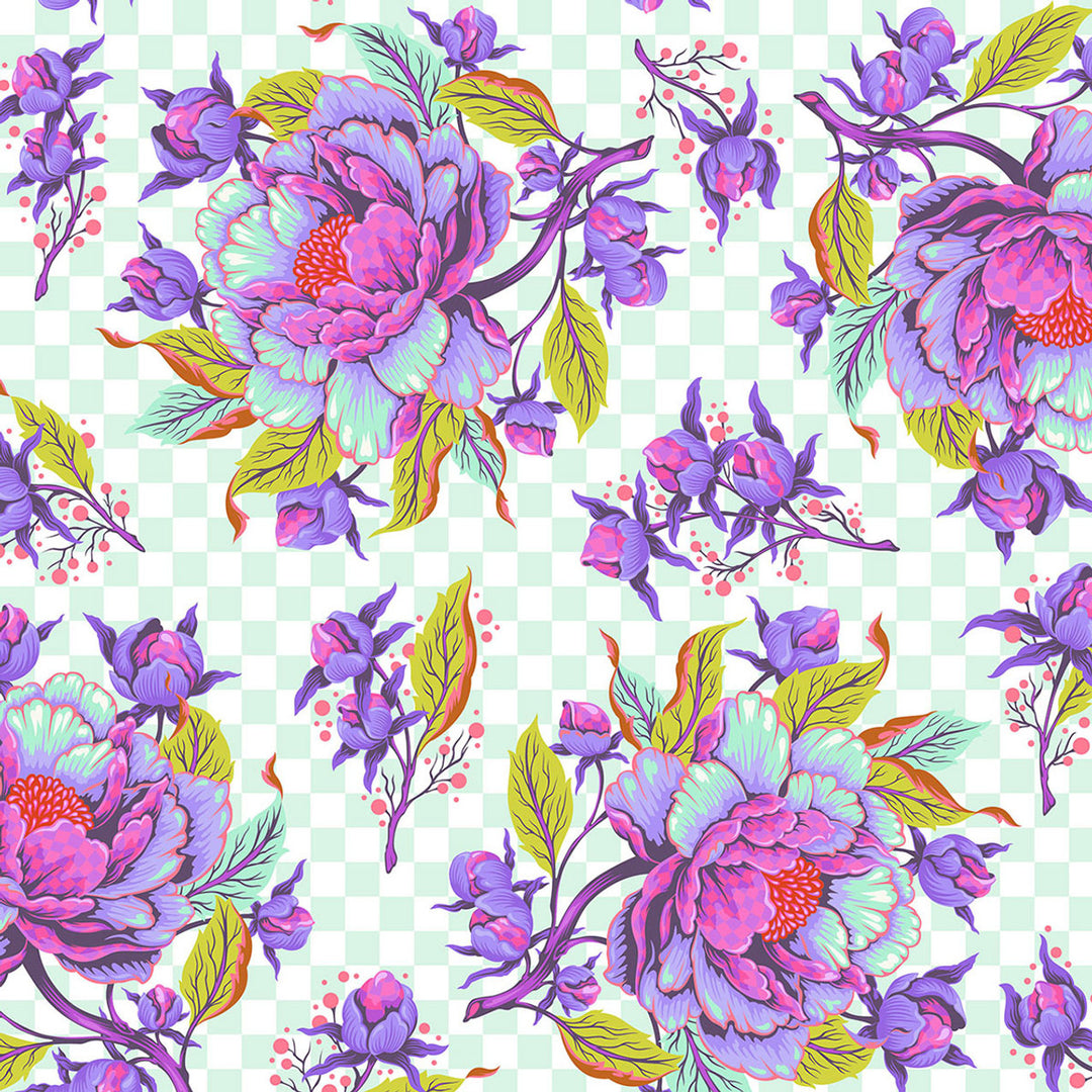 Free Spirit Fabrics - Tula Pink, Untamed, Peony for Your Thoughts, Nova || SOLD BY THE HALF YARD