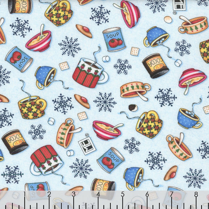 Free Spirit Fabrics - Snow Day, Cozy Cupboard, Multi || SOLD BY THE HALF YARD