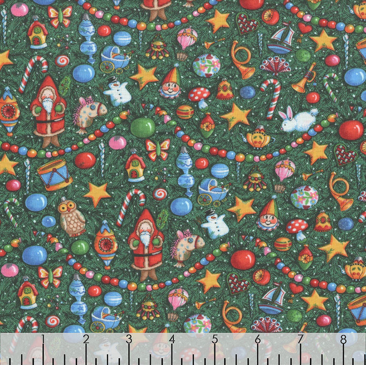 Free Spirit Fabrics - Snow Day, Time to Decorate, Evergreen || SOLD BY THE HALF YARD