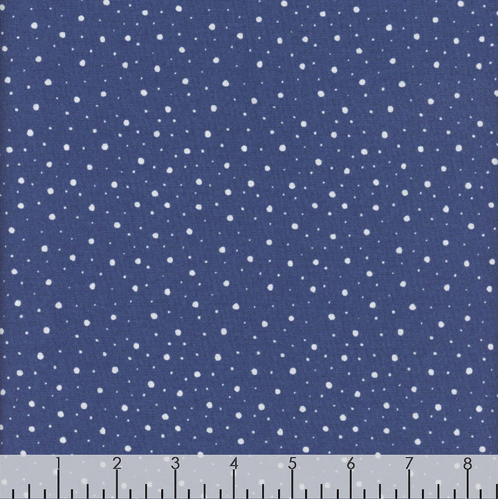 Free Spirit Fabrics - Snow Day, Snowfall, Blue || SOLD BY THE HALF YARD