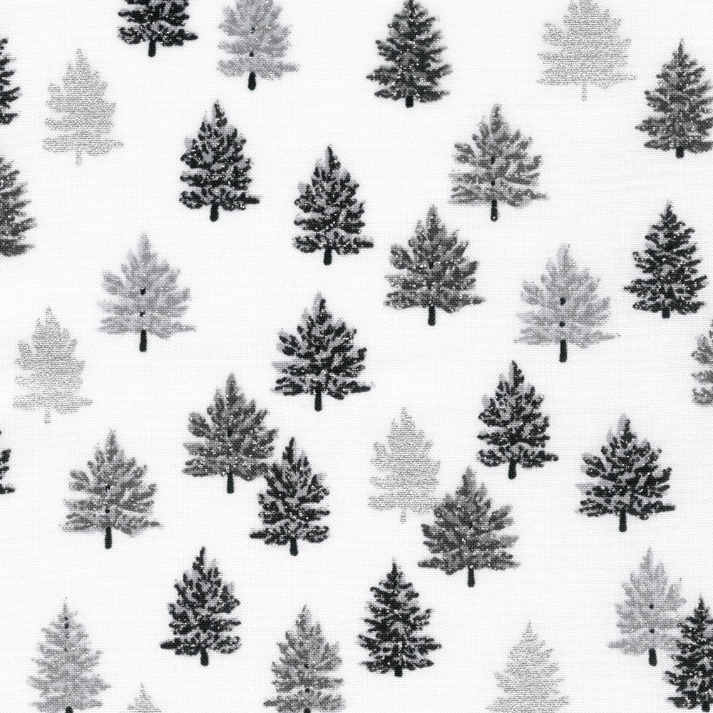 Robert Kaufman Fabrics - Holiday Charms, Trees, Ice || SOLD BY THE HALF YARD