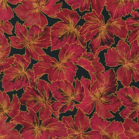 Robert Kaufman Fabrics - Nature's Harvest, Burgundy || SOLD BY THE HALF YARD