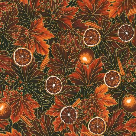 Robert Kaufman Fabrics - Sweet Pumpkin Spice, Walnut || SOLD BY THE HALF YARD