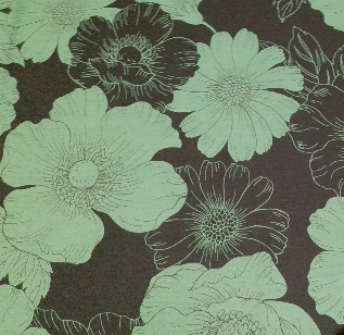 Sevenberry - Green Floral, 55% Cotton + 45% Rayon || SOLD BY THE HALF YARD