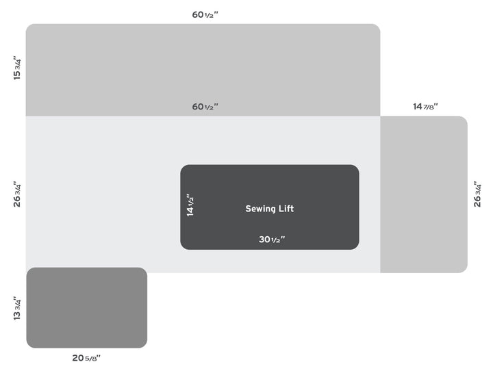 Arrow Sydney Light Hydraulic XL Sewing Cabinet