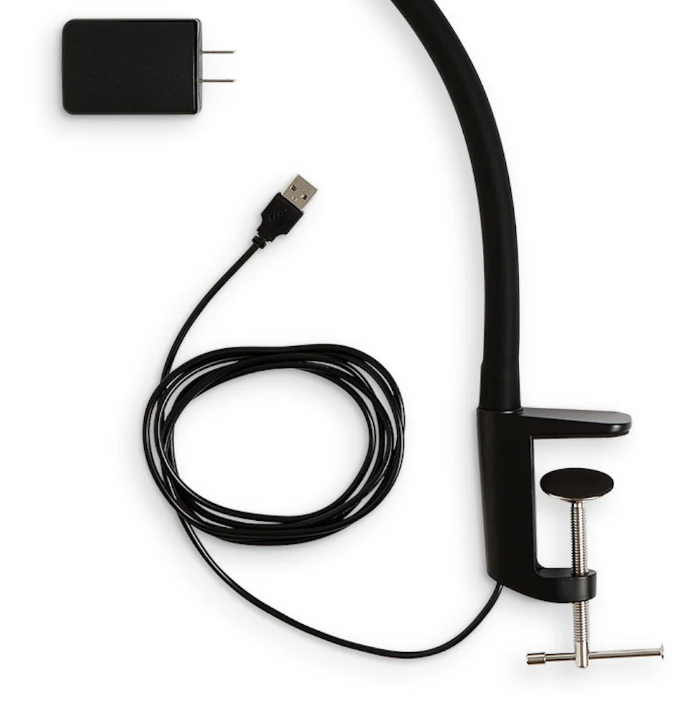 UberLight Flex Led Task Light, USB with Clamp, Black