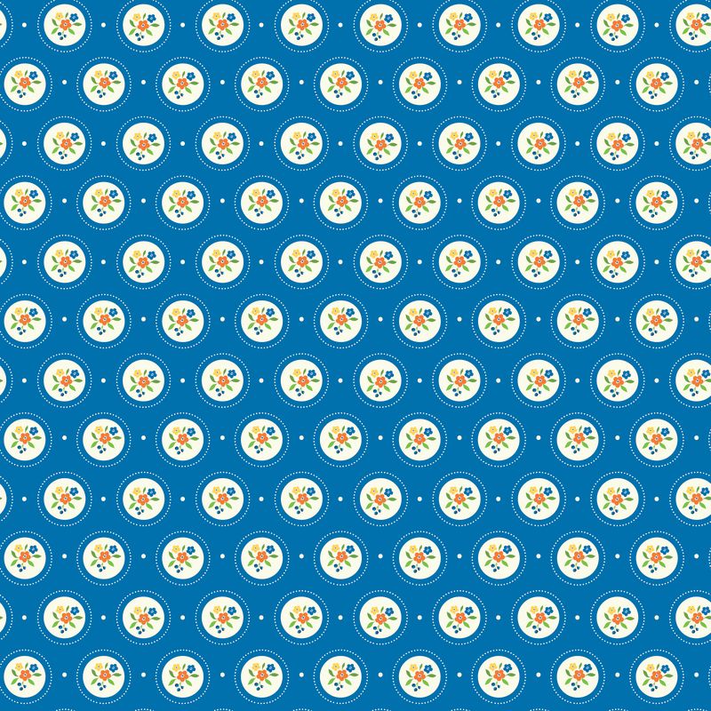Riley Blake Designs - Summer's in Town, Cameo Blue || SOLD BY THE HALF YARD