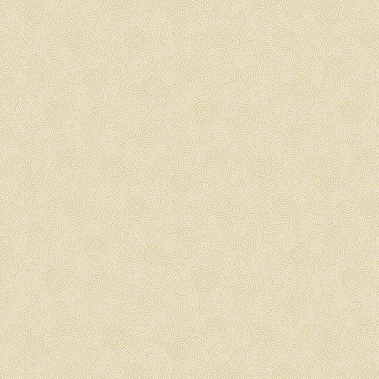 Andover Fabrics - Moonlight Roses, Dot Rings, Cream || SOLD BY THE HALF YARD