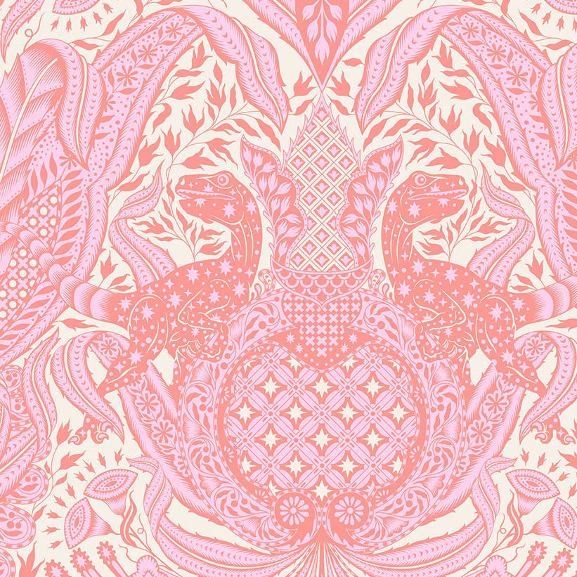 Free Spirit Fabrics - Tula Pink, ROAR!, Gift Rapt, Blush || SOLD BY THE HALF YARD