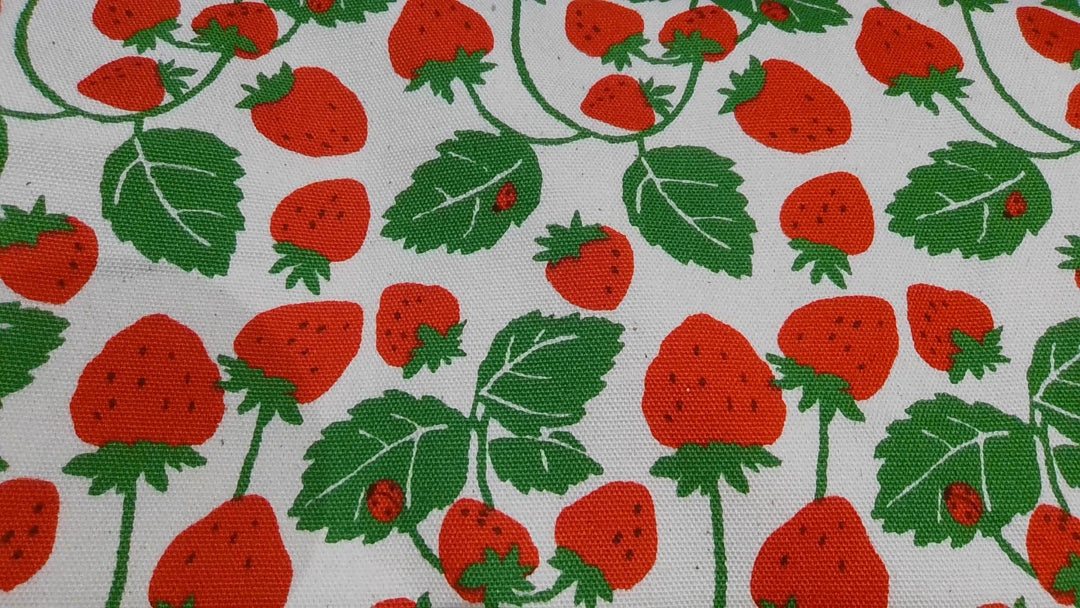 Sevenberry - Strawberry Print, Imported from Japan || SOLD BY THE HALF YARD