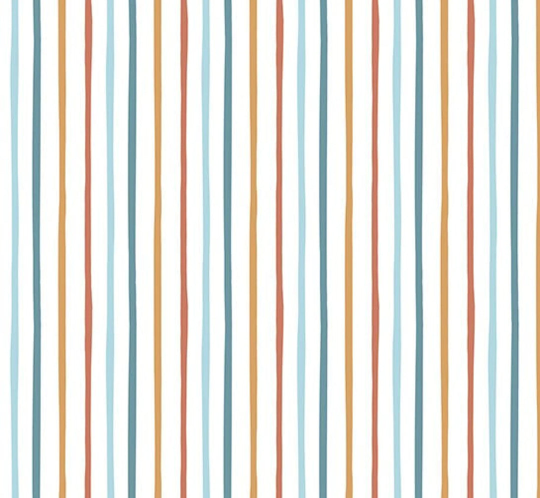 Riley Blake Designs - Alphabet Zoo, Stripe, Multi || SOLD BY THE HALF YARD
