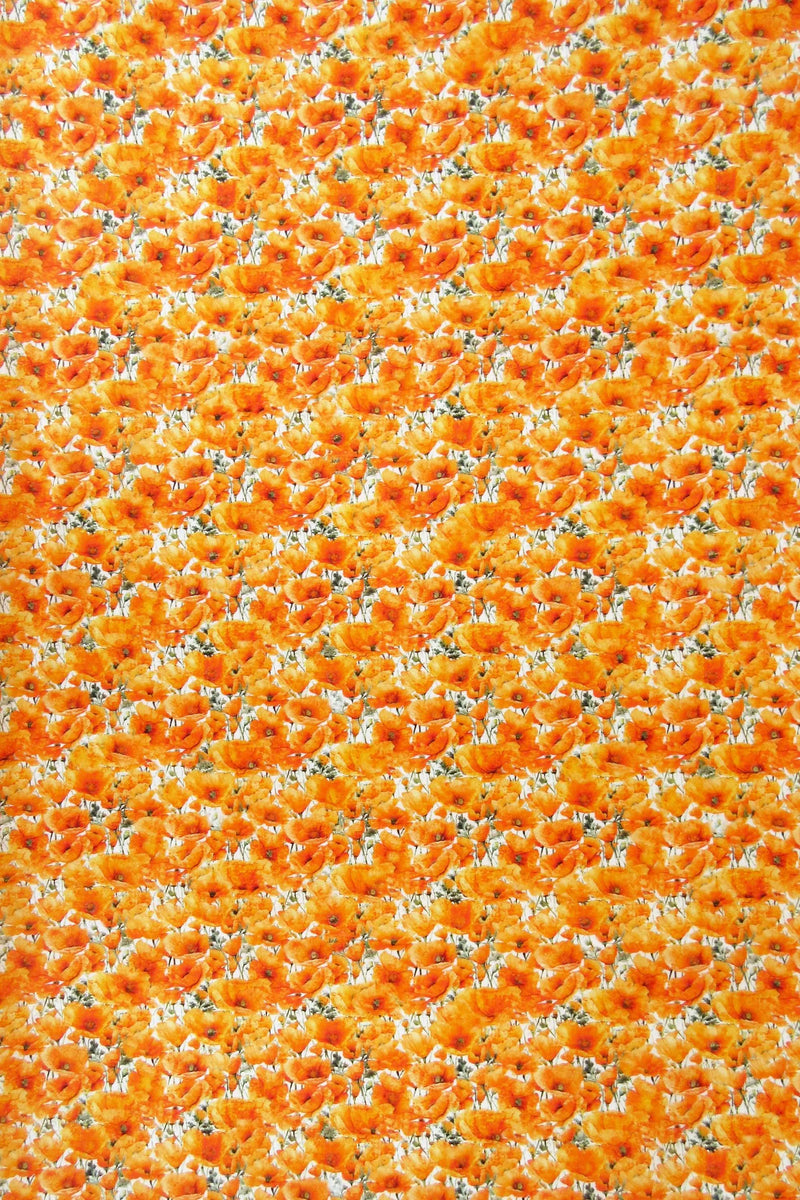 Quilting Treasures Fabric - California Dreaming, Poppies, Orange || SOLD BY THE HALF YARD