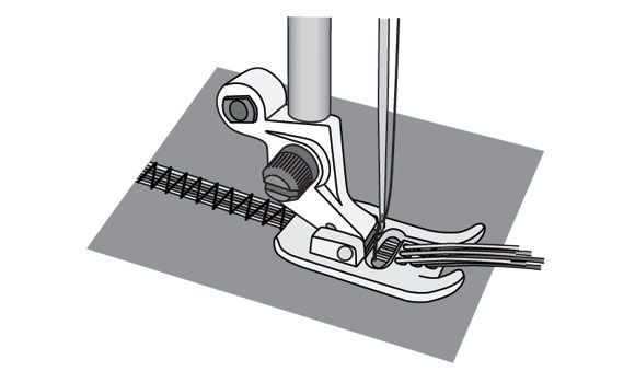 Husqvarna Viking 7-Hole Cord Foot with Threader #412989945