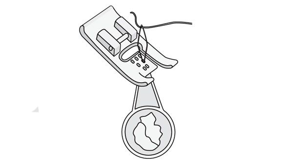 Husqvarna Viking 7-Hole Cord Foot with Threader #412989945