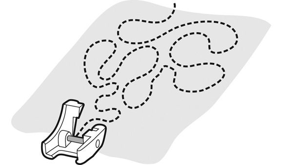 Husqvarna Viking - Clear Open Toe Free-Motion Foot #412860645