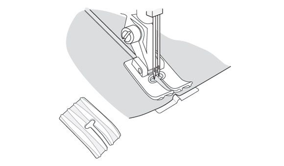Husqvarna Viking - 3 Groove Pin Tuck Foot w/ Raised Seam Foot #412845645