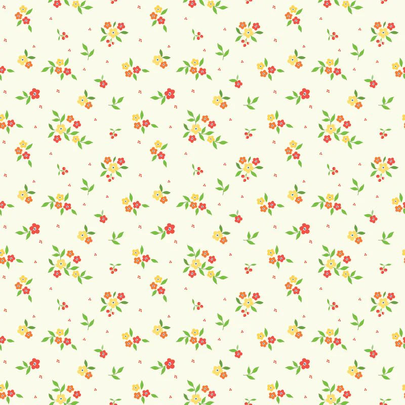 Riley Blake Designs - Summer's in Town, Floral Cream || SOLD BY THE HALF YARD