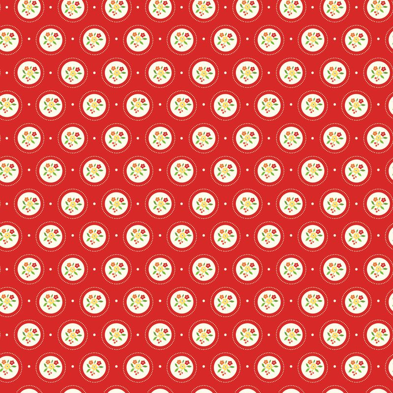 Riley Blake Designs - Summer's in Town, Cameo Red || SOLD BY THE HALF YARD
