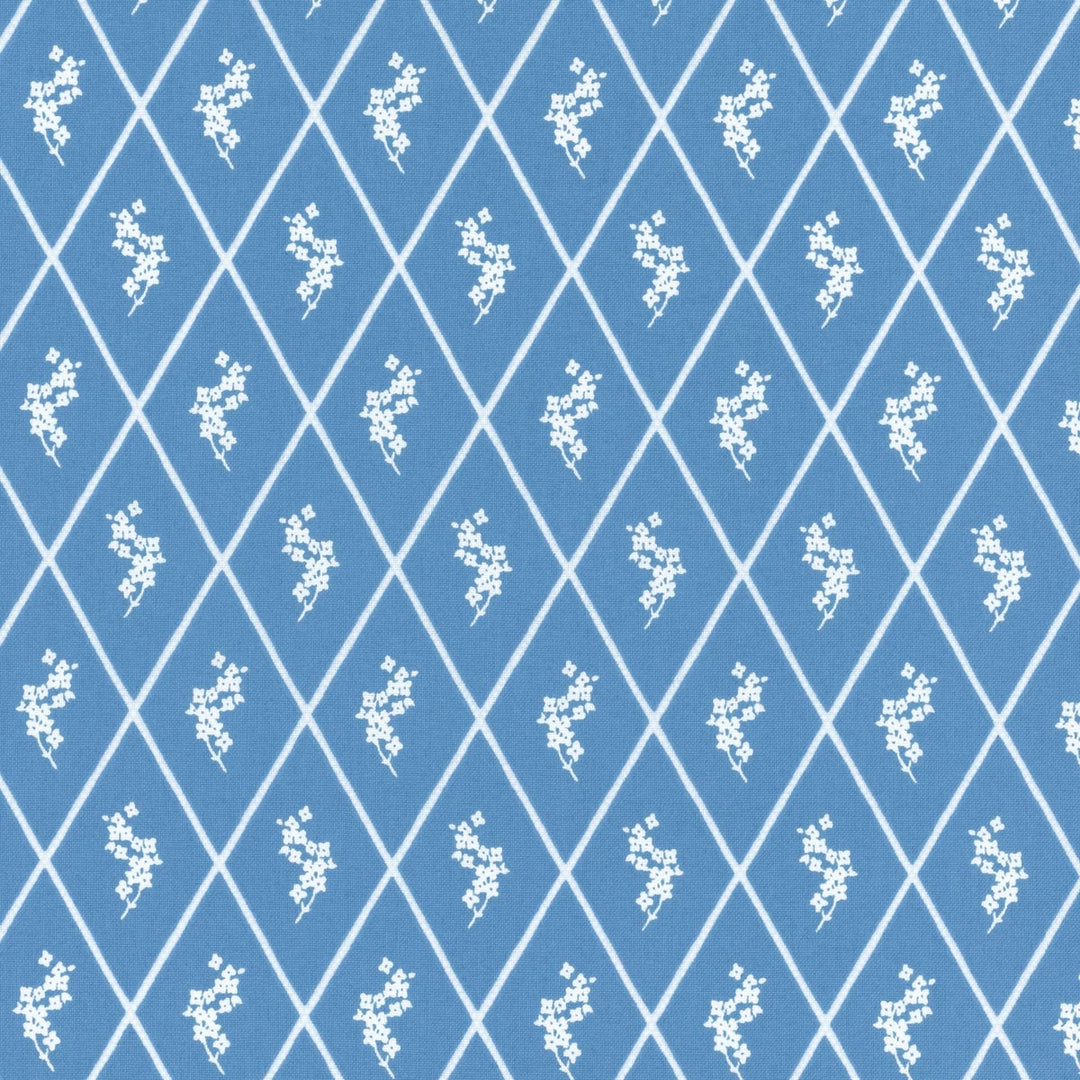 Riley Blake Designs - Penelope, Diamonds, Blue || SOLD BY THE HALF YARD