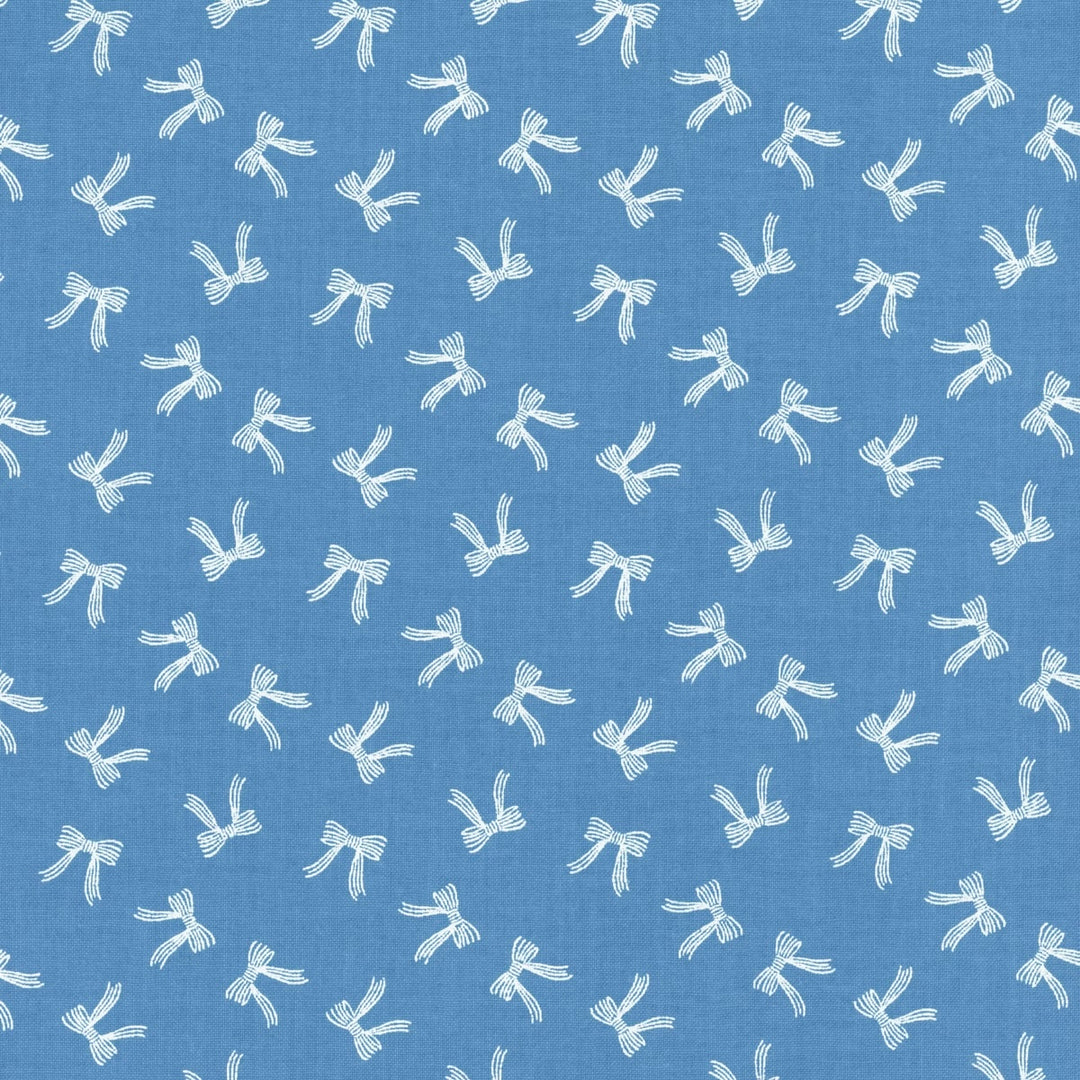 Riley Blake Designs - Penelope, Bows, Blue || SOLD BY THE HALF YARD