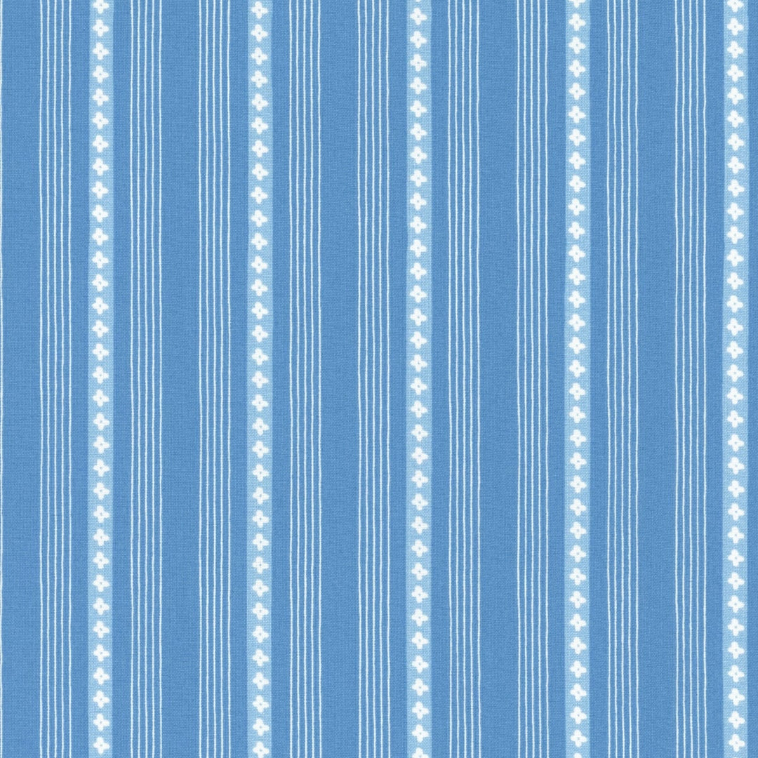 Riley Blake Designs - Penelope, Stripes, Blue || SOLD BY THE HALF YARD