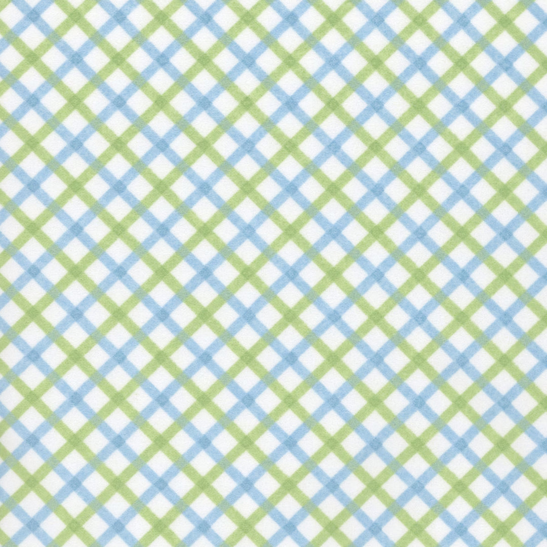 Northcott - Peas in a Pod, Check, Blue Multi FLANNEL || SOLD BY THE HALF YARD