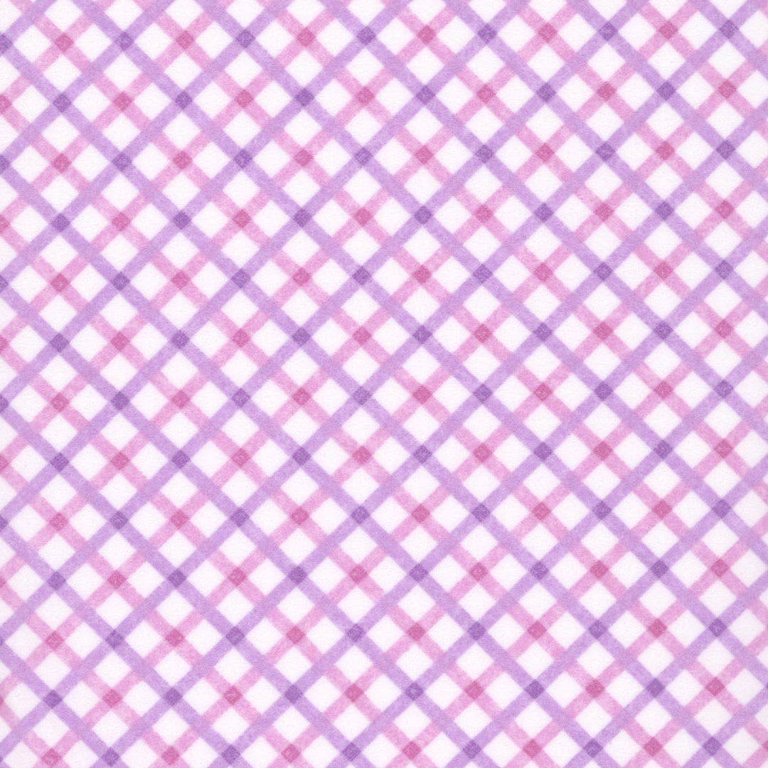 Northcott - Peas in a Pod, Check, Pink Multi FLANNEL || SOLD BY THE HALF YARD