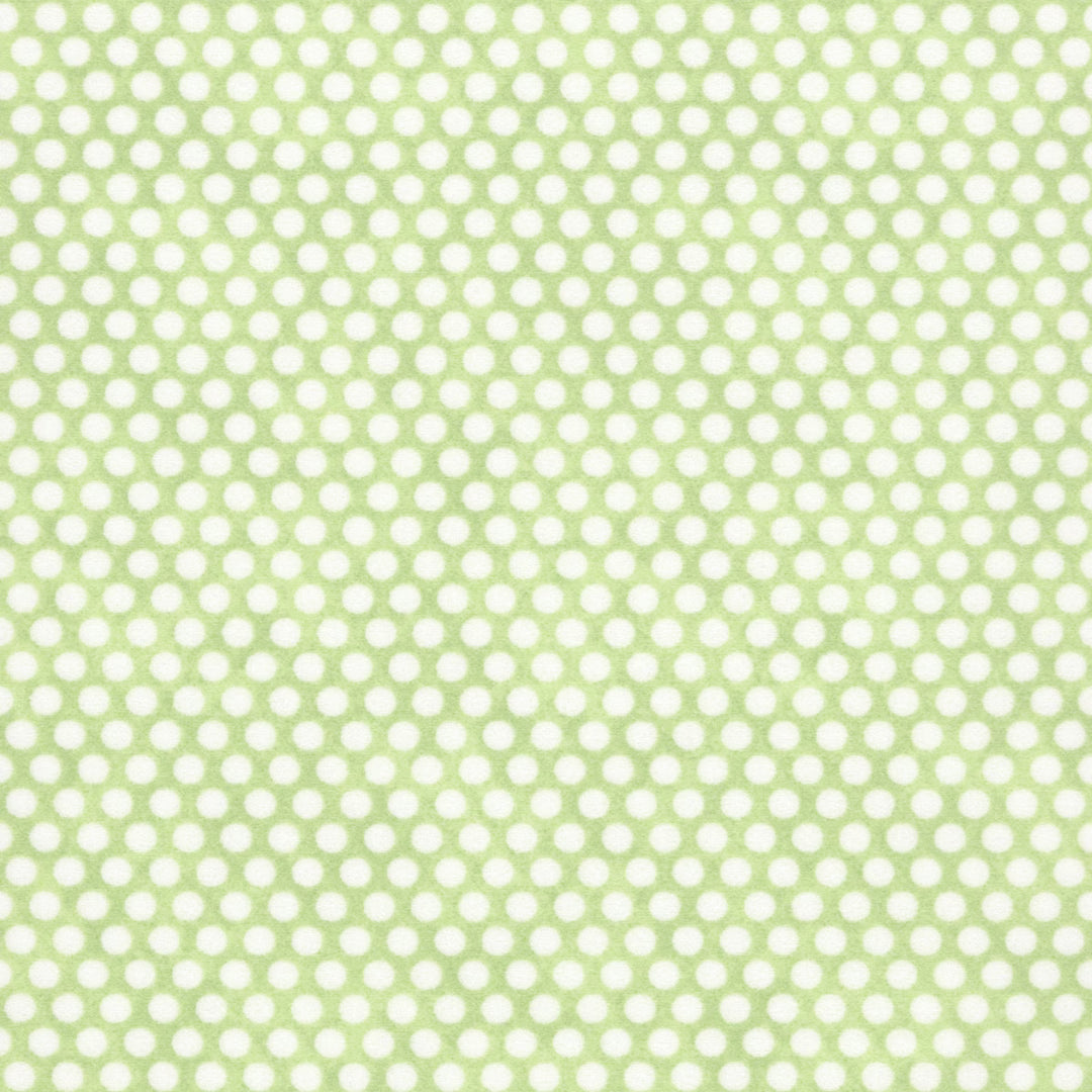 Northcott - Peas in a Pod, Dots, Green FLANNEL || SOLD BY THE HALF YARD
