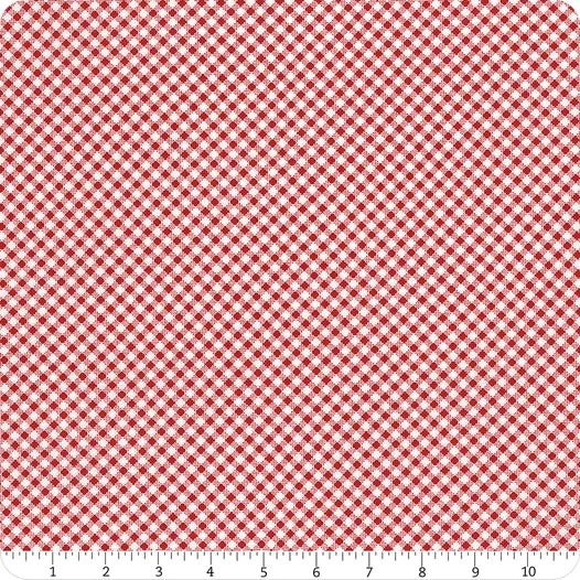 Moda Fabrics - Star Spangled, Simple Check, Rocket || SOLD BY THE HALF YARD